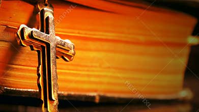 Cross Bible and Fire