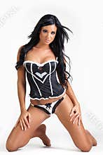 Attractive young brunette in pose