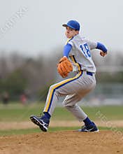High school baseball pitcher