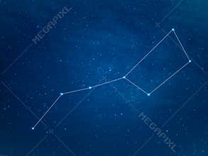 Big Dipper Constellation at starry sky