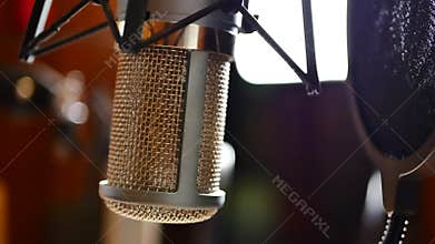 Radio microphone at studio