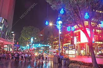 Night life at Orchard Road, Singapore, December,2018.