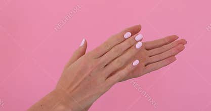 Woman hands clapping applause