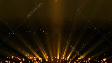 Particles gold glitter awards dust abstract background looped