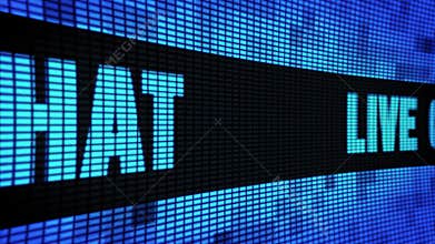Live Chat Side Text Scrolling LED Wall Pannel Display Sign Board