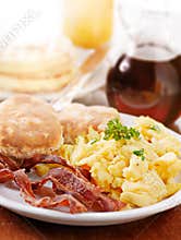 Bright huge breakfast
