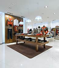 Interior of shopping mall