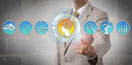 Corporate Manager Assigning Logistics Tasks To AI