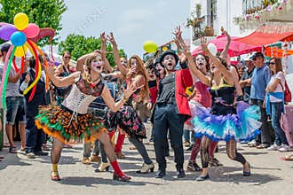 Street parade in Ibiza