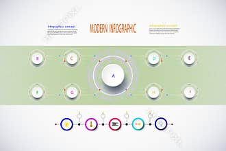 Modern infographics market strategy.