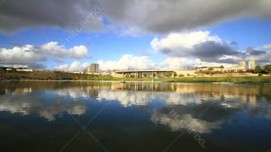 Cloud reflection in the lake