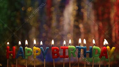 Happy birthday candles.