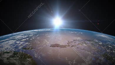Earth Sunrise over South East Asia