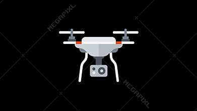 Animation flying drone object