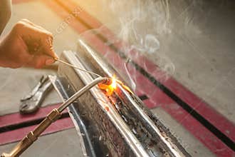 Cutting auto body with gas torch