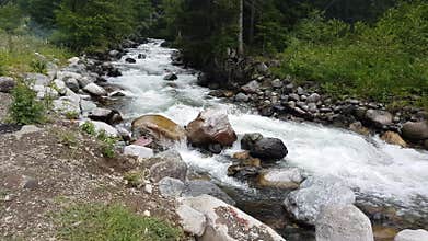 Northern Turkey Rize rivers with waterfalls nature country life, Blacksea Karadeniz, Turkey