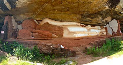 Buddha under the rock of Sigiriya