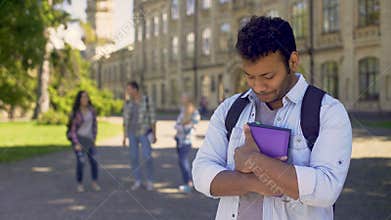 Mate scoffing and bullying biracial guy terrifying him, racial discrimination