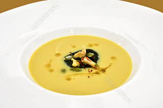 Gourmet Fine Dining Display - Butter Nut Soup
