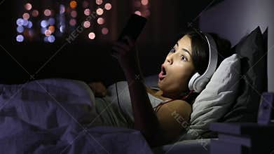 Bad surprise received in a smart phone in the night