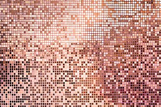 Pink rose gold square mosaic tiles for background