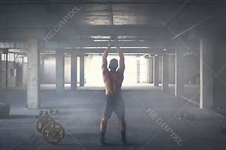 Athlete is engaged in crossfit