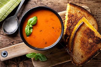 Tomato Soup and Grilled Cheese Sandwich