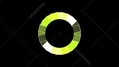 Icon of green circle rotating in progress clockwise