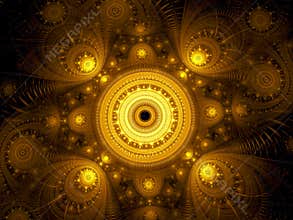 Fractal mandala - abstract esoteric digitally generated image