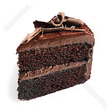 Piece of tasty homemade chocolate cake