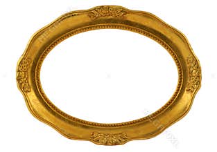 Gilded oval frame