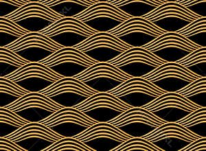 Japanese style golden seamless pattern background image curve wave frame line