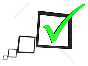 Green tick in a check box list