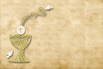 First holy communion invitation card