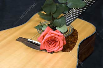 Guitar and rose