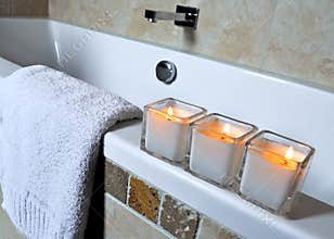 Candles at spa
