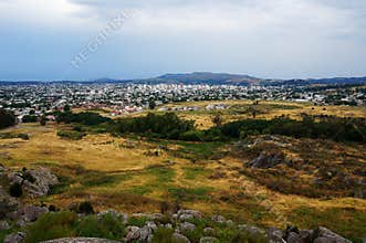Landscape of Tandil city and the surrounding hills