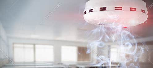 Composite image of smoke and fire detector