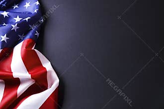 Background flag of the United States of America for national federal holidays celebration and mourning remembrance day. USA symbol