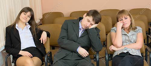 Businessman sitting at conference