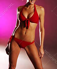 Ruby red bikini