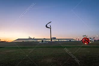 Memorial JK - Juscelino Kubitschek Memorial at sunset - Brasilia, Distrito Federal, Brazil
