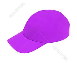 Purple baseball hat isolated on white