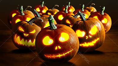 Halloween pumpkins 4K
