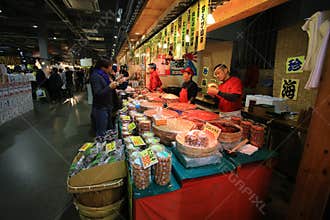 Outlook of tore tore fish market in shirahama