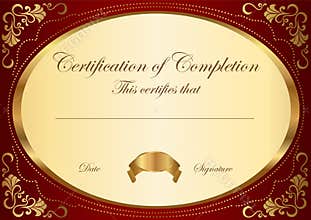 Certificate / Diploma award template. Frame