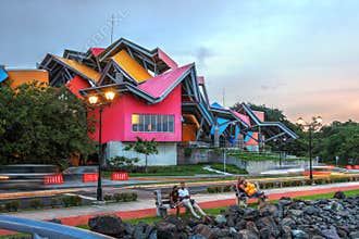 Bold colors and shapes of Biomuseo, Panama