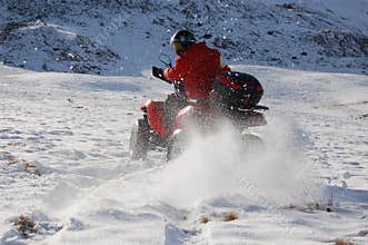 Quad in snow