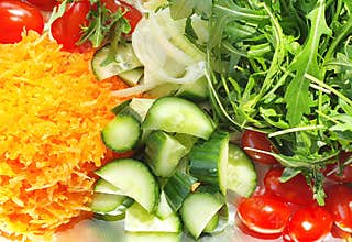 Healthy and balanced food. Top view.