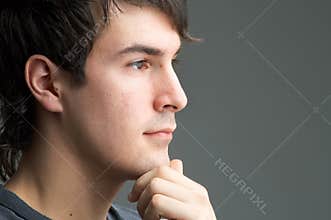 Portrait with hand